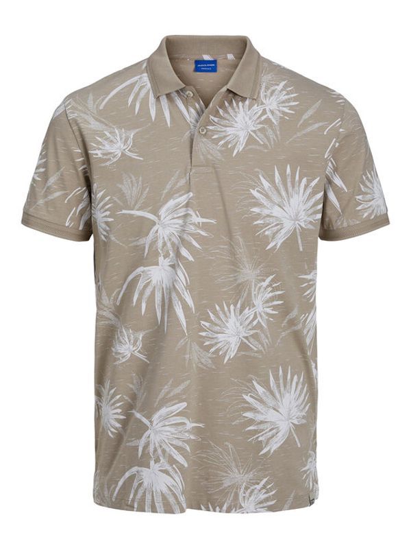 Jack&Jones Jack&Jones Тениска с яка и копчета 12230268 Сив Standard Fit