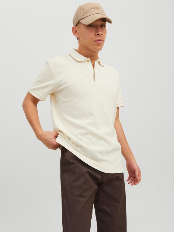 Jack&Jones Jack&Jones Тениска с яка и копчета 12236201 Сив Regular Fit