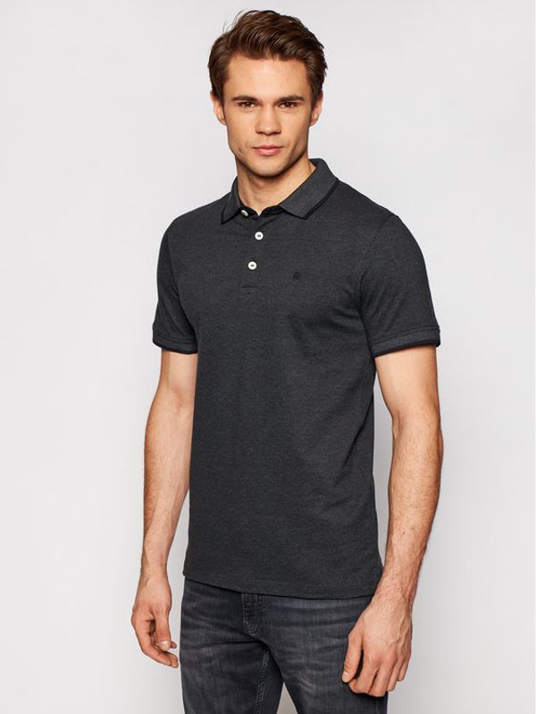 Jack&Jones Jack&Jones Тениска с яка и копчета Paulos 12136668 Черен Slim Fit