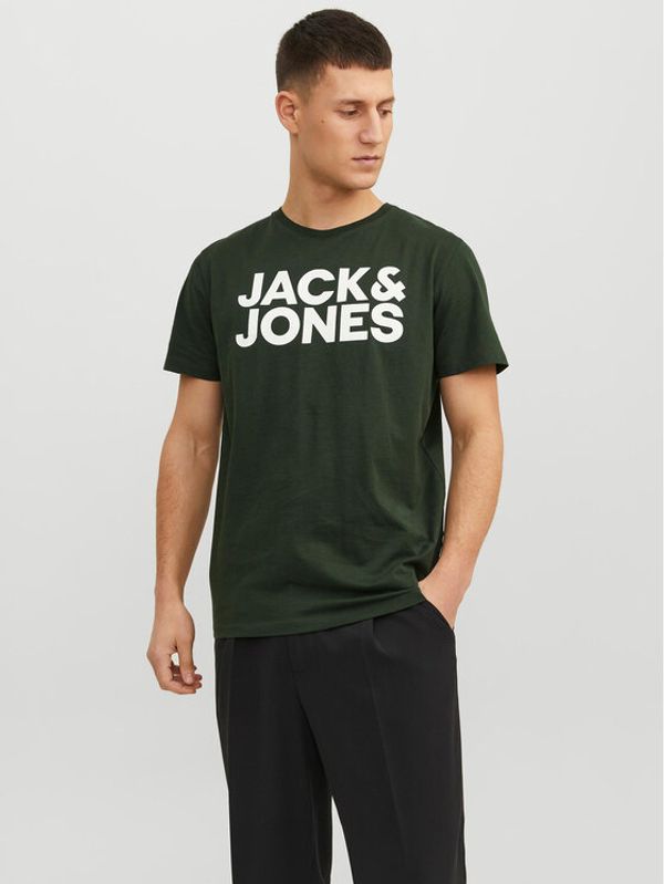 Jack&Jones Jack&Jones Тишърт 12151955 Зелен Standard Fit