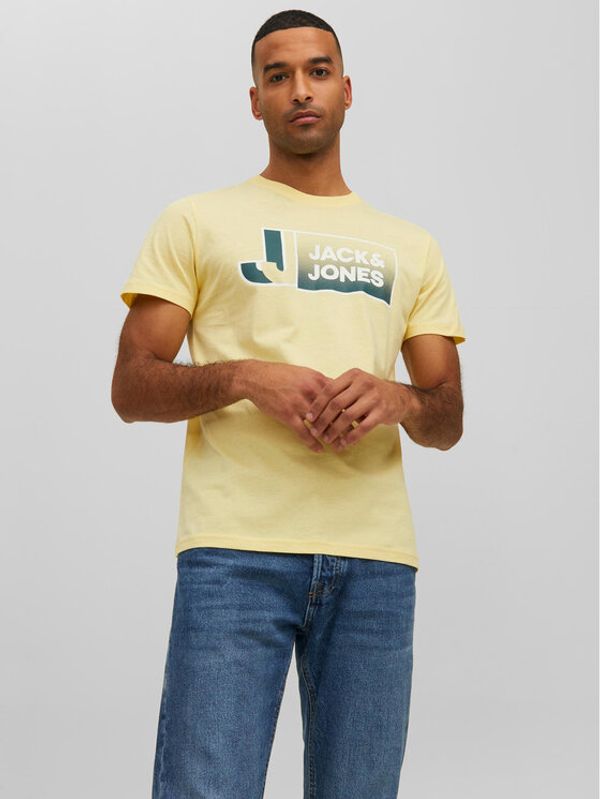 Jack&Jones Jack&Jones Тишърт 12228078 Жълт Standard Fit