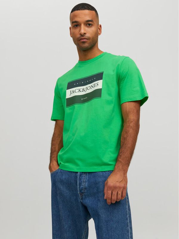 Jack&Jones Jack&Jones Тишърт 12228542 Зелен Standard Fit