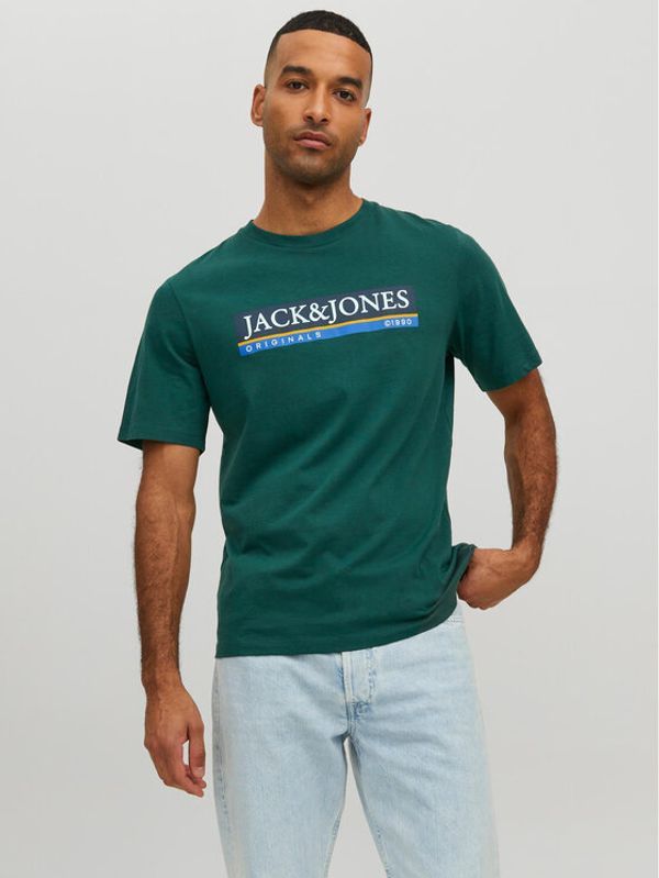 Jack&Jones Jack&Jones Тишърт 12228542 Зелен Standard Fit