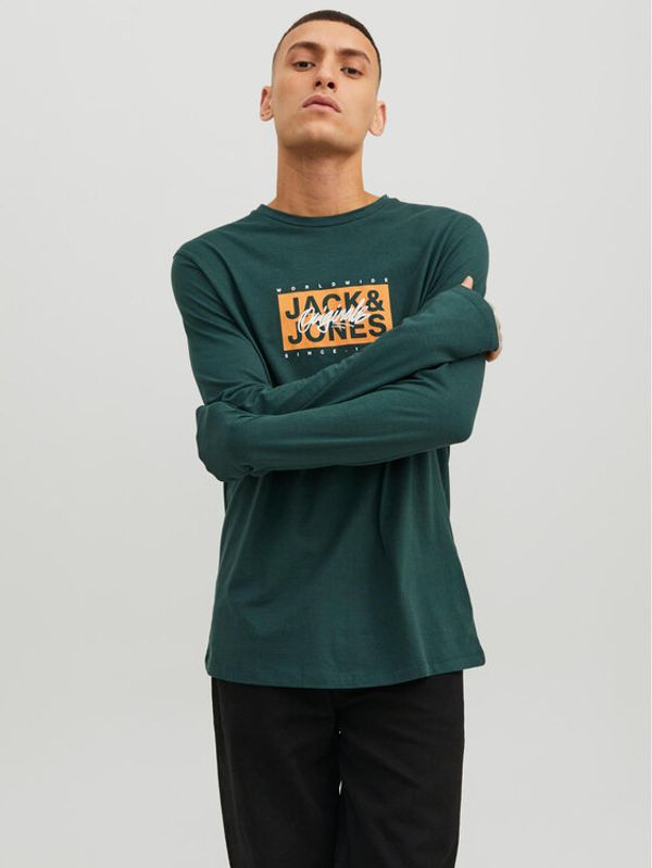 Jack&Jones Jack&Jones Тишърт 12232650 Зелен Standard Fit
