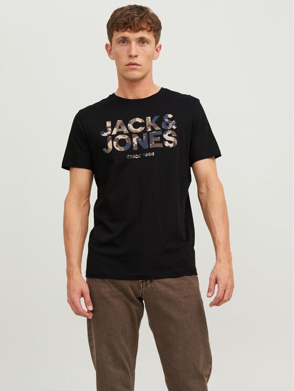 Jack&Jones Jack&Jones Тишърт 12235189 Черен Regular Fit