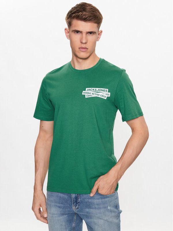 Jack&Jones Jack&Jones Тишърт 12235249 Зелен Standard Fit