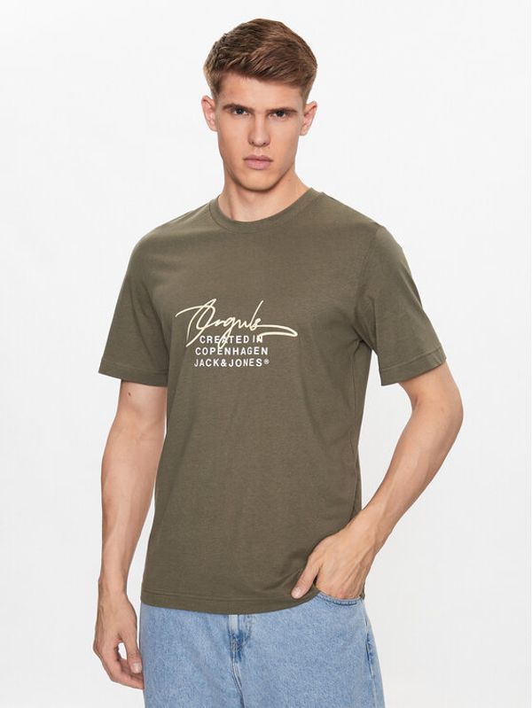Jack&Jones Jack&Jones Тишърт 12235487 Зелен Standard Fit