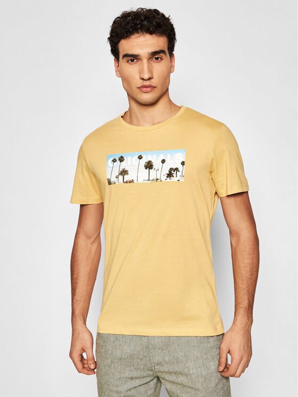 Jack&Jones Jack&Jones Тишърт Azure 12189032 Жълт Regular Fit