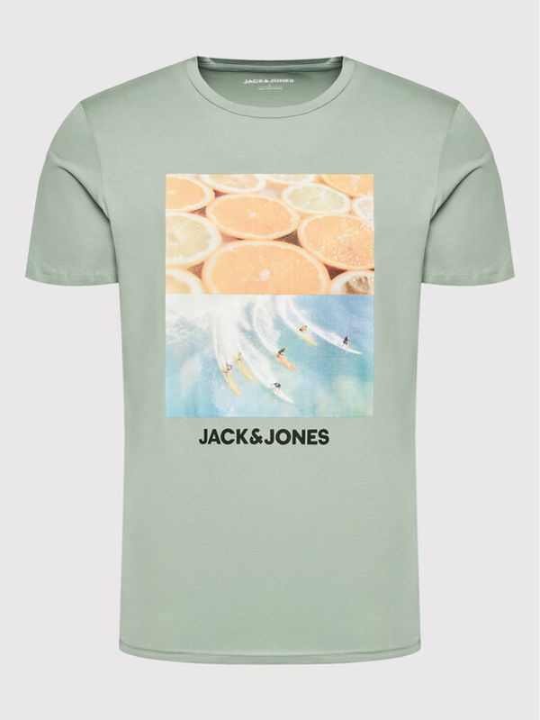 Jack&Jones Jack&Jones Тишърт Billboard 12200416 Зелен Regular Fit