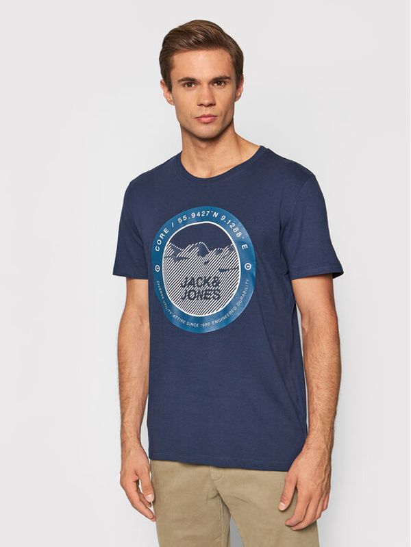 Jack&Jones Jack&Jones Тишърт Bilo 12192890 Тъмносин Regular Fit
