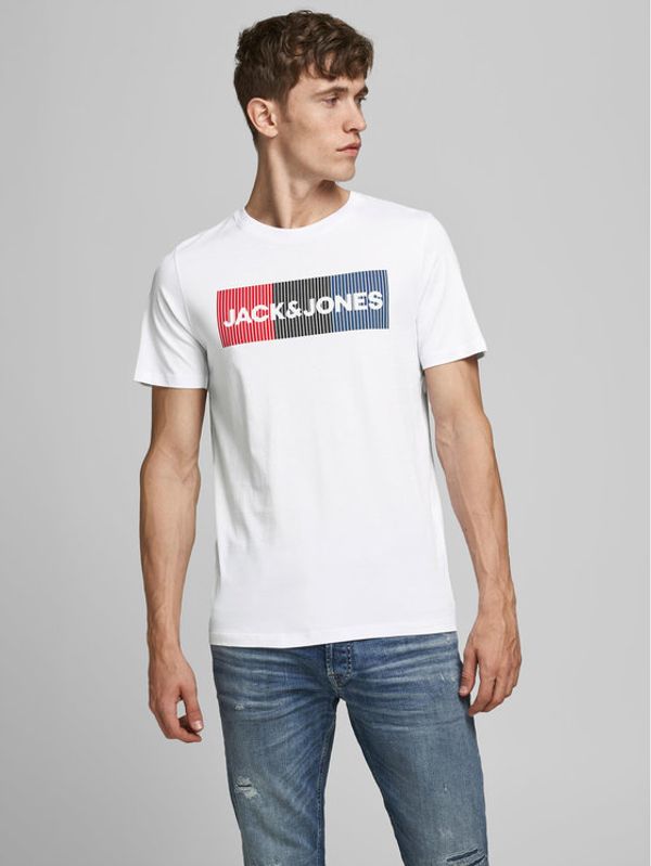 Jack&Jones Jack&Jones Тишърт Corp 12151955 Бял Slim Fit