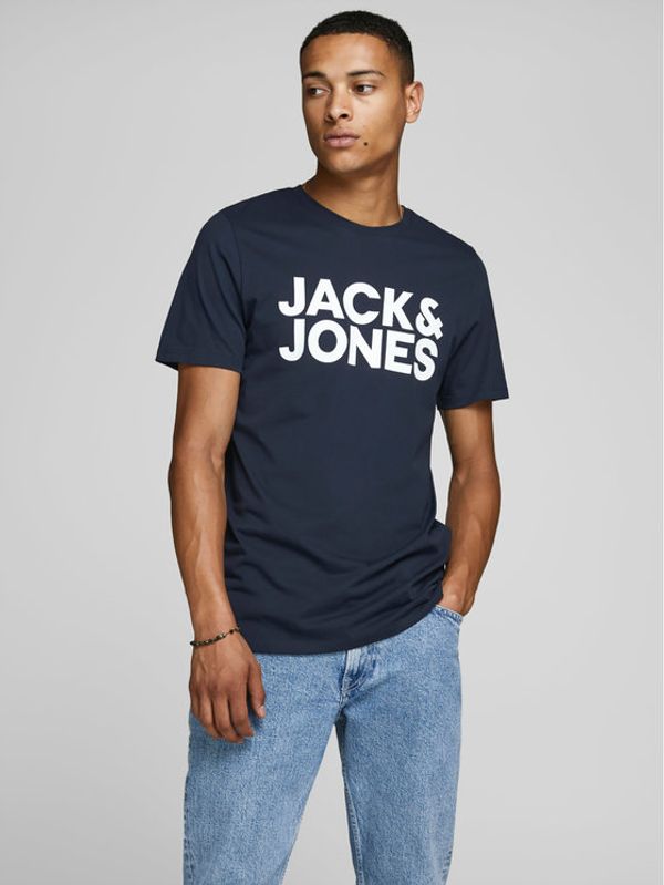 Jack&Jones Jack&Jones Тишърт Corp 12151955 Тъмносин Slim Fit