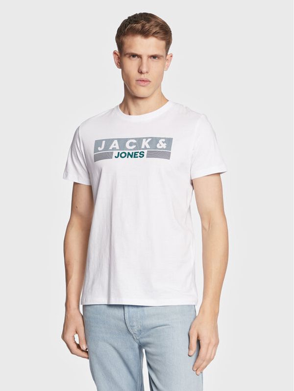 Jack&Jones Jack&Jones Тишърт Corp Logo 12151955 Бял Regular Fit