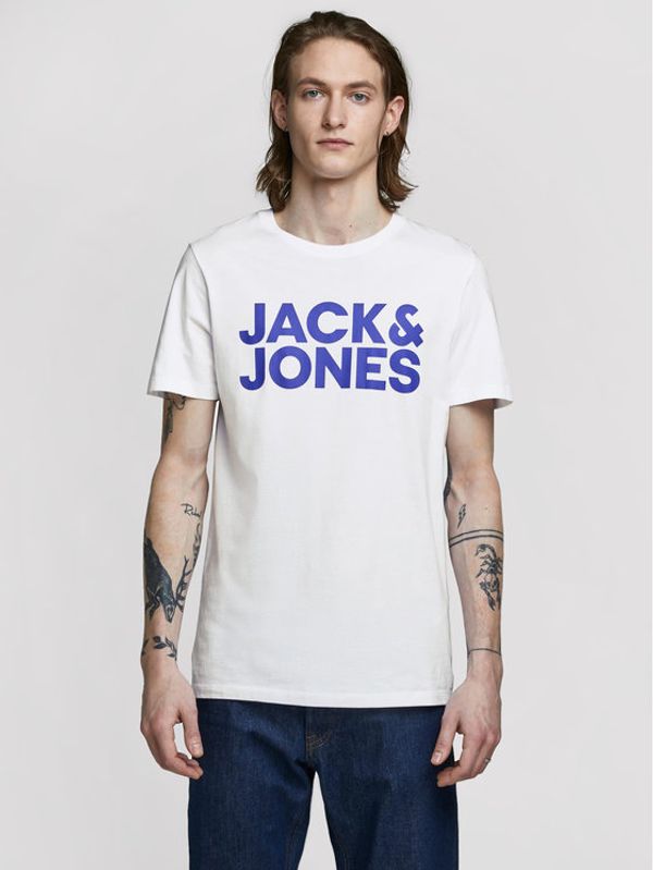 Jack&Jones Jack&Jones Тишърт Corp Logo 12151955 Бял Slim Fit