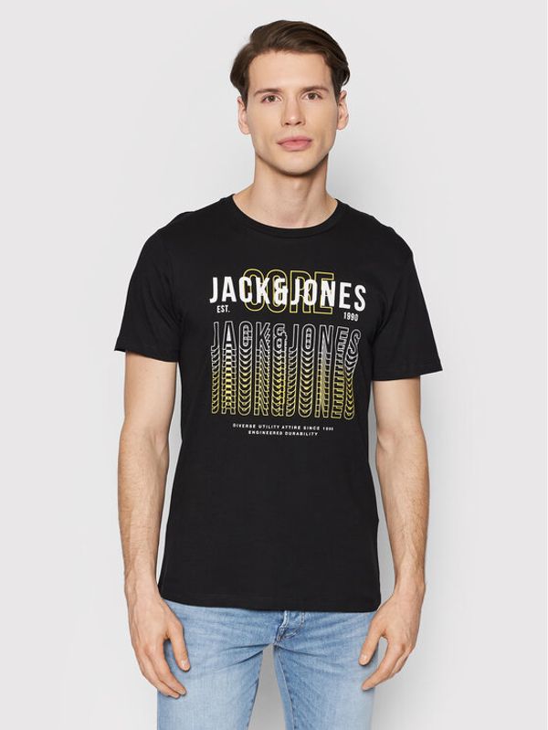 Jack&Jones Jack&Jones Тишърт Cyber 12200225 Черен Regular Fit