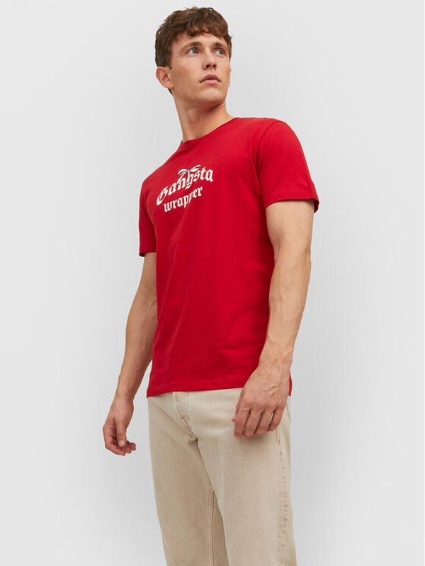 Jack&Jones Jack&Jones Тишърт Elfen 12221421 Червен Regular Fit