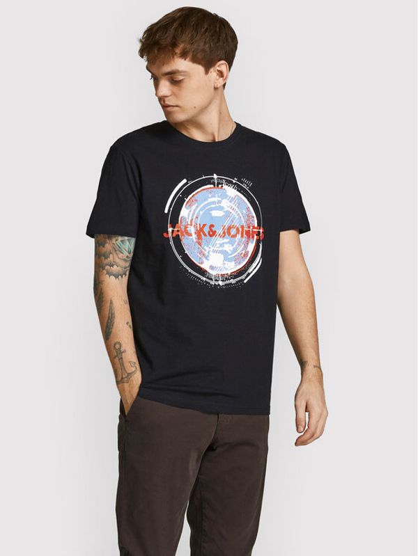 Jack&Jones Jack&Jones Тишърт Filt 12205221 Черен Regular Fit