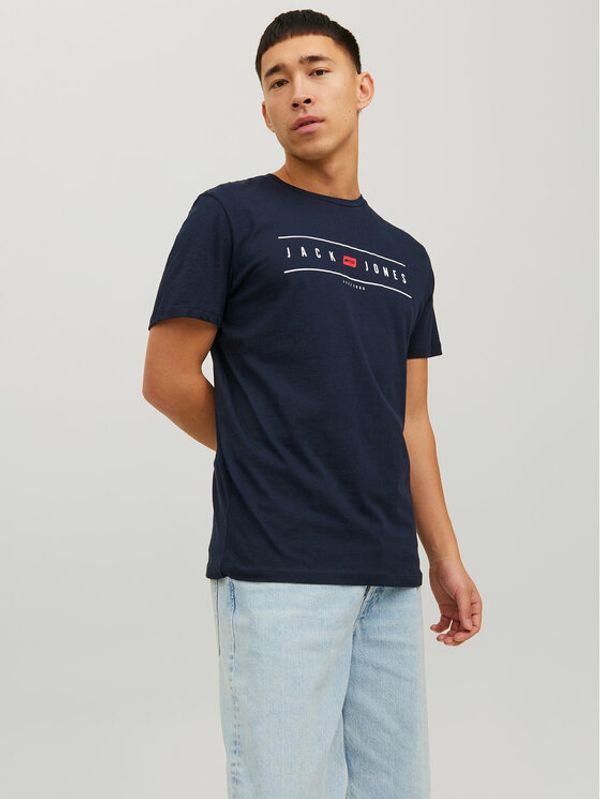 Jack&Jones Jack&Jones Тишърт Flag 12221011 Тъмносин Regular Fit