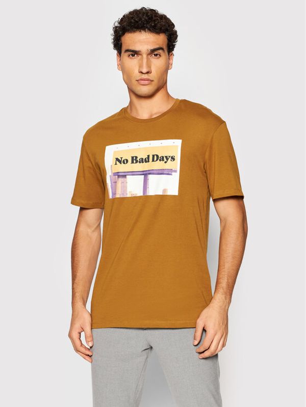 Jack&Jones Jack&Jones Тишърт Kingston 12193657 Кафяв Relaxed Fit