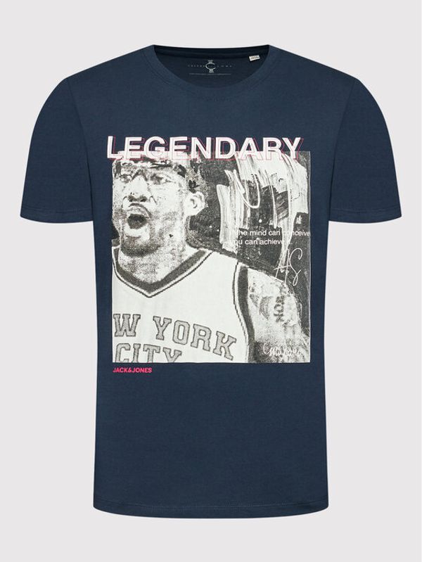 Jack&Jones Jack&Jones Тишърт Legends Photo 12211022 Тъмносин Regular Fit