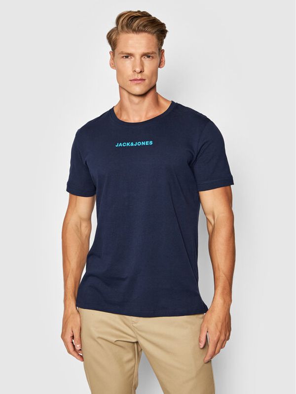 Jack&Jones Jack&Jones Тишърт Marco 12192916 Тъмносин Regular Fit