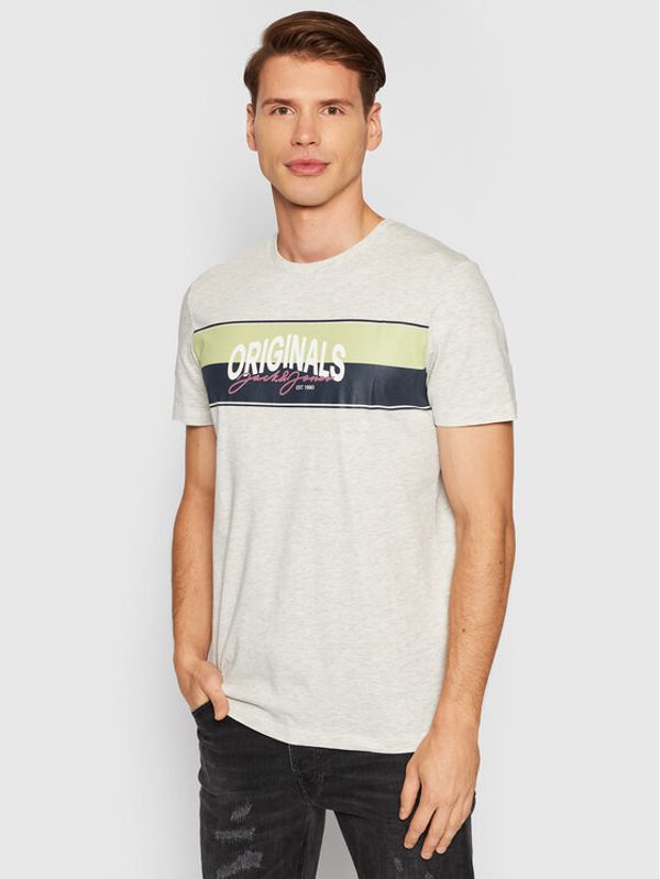 Jack&Jones Jack&Jones Тишърт Mason 12193852 Сив Standard Fit