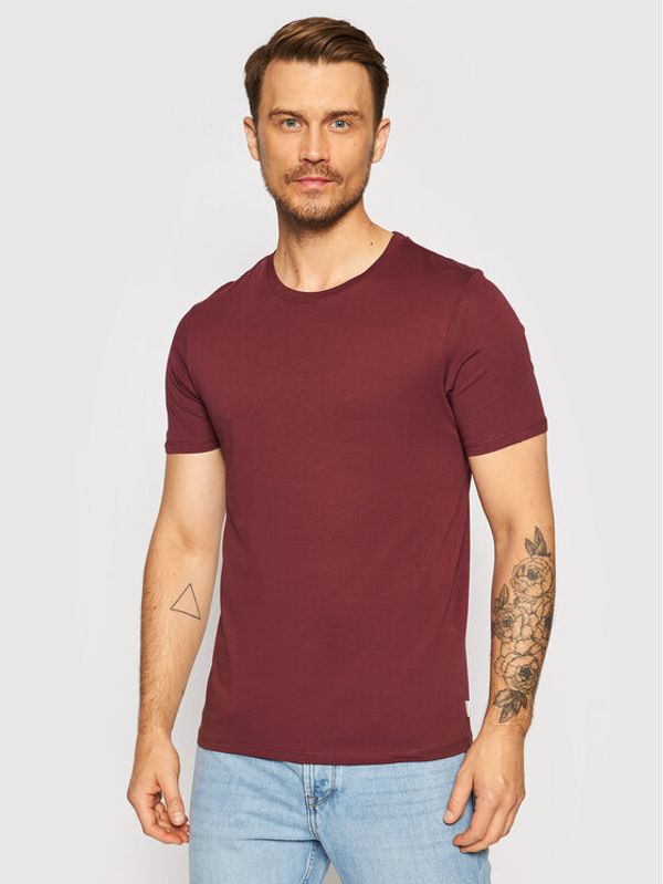 Jack&Jones Jack&Jones Тишърт Organic Basic 12156101 Бордо Slim Fit