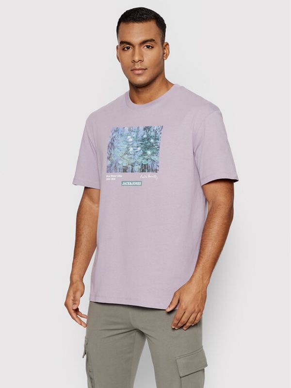 Jack&Jones Jack&Jones Тишърт Pioneer Branding 12198550 Виолетов Relaxed Fit
