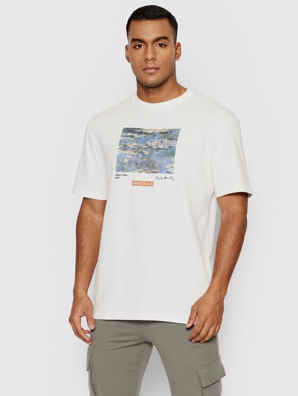 Jack&Jones Jack&Jones Тишърт Pionieer Branding 12198550 Бял Relaxed Fit