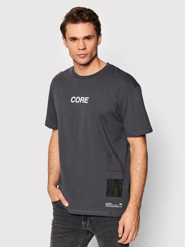 Jack&Jones Jack&Jones Тишърт Playlist 12198354 Сив Relaxed Fit