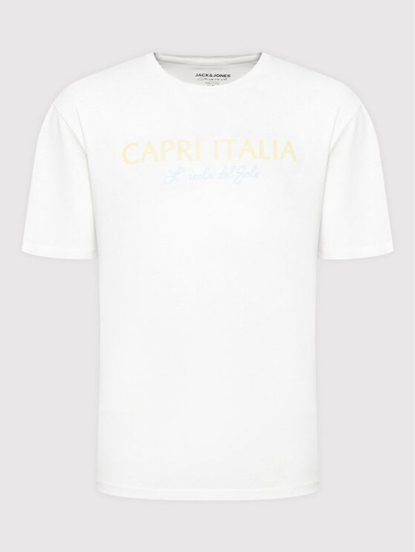 Jack&Jones Jack&Jones Тишърт Positano 12209840 Бял Regular Fit