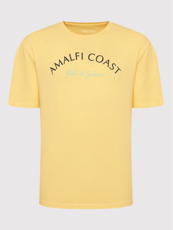 Jack&Jones Jack&Jones Тишърт Positano 12209840 Жълт Regular Fit