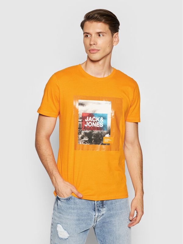 Jack&Jones Jack&Jones Тишърт Rack 12198281 Оранжев Regular Fit