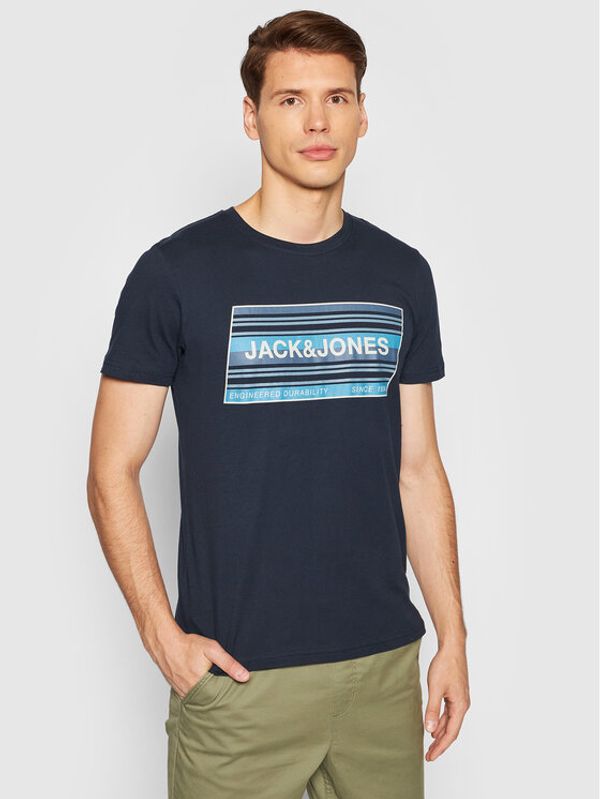 Jack&Jones Jack&Jones Тишърт Rack 12198281 Тъмносин Regular Fit