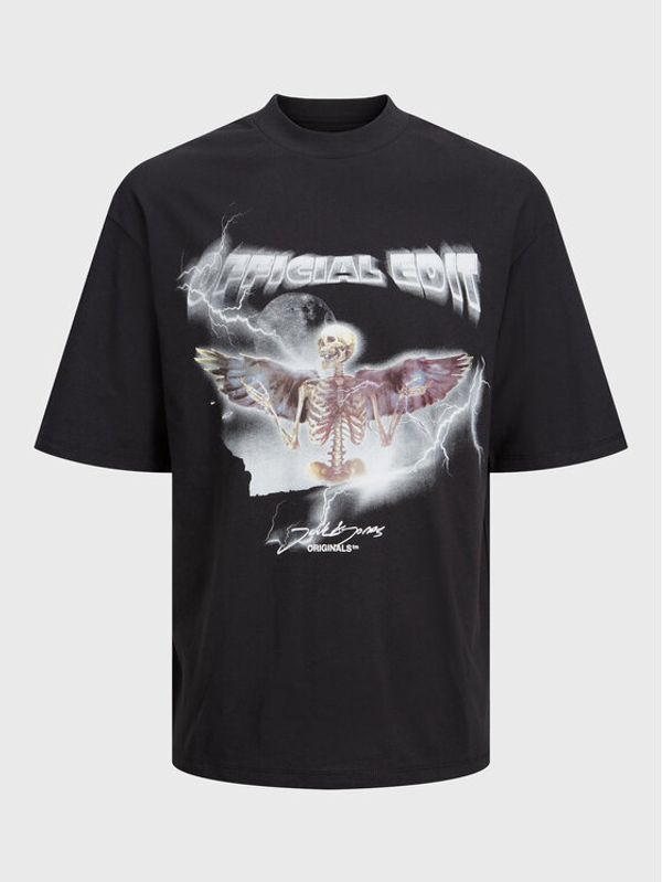 Jack&Jones Jack&Jones Тишърт Rush Skull 12216298 Черен Relaxed Fit