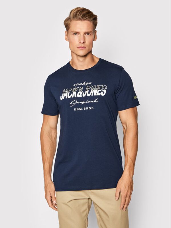Jack&Jones Jack&Jones Тишърт Splits 12195760 Тъмносин Standard Fit