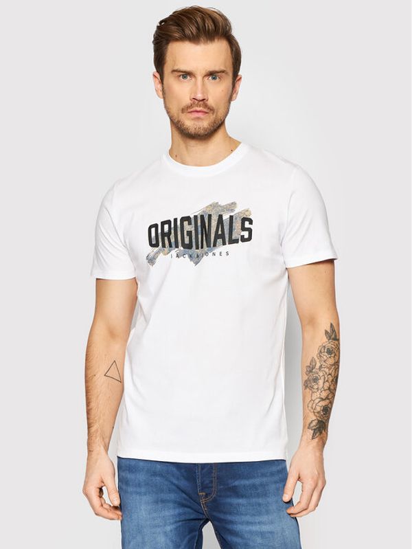 Jack&Jones Jack&Jones Тишърт Sprays 12205191 Бял Standard Fit