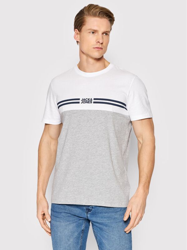 Jack&Jones Jack&Jones Тишърт Steve 12200229 Бял Regular Fit