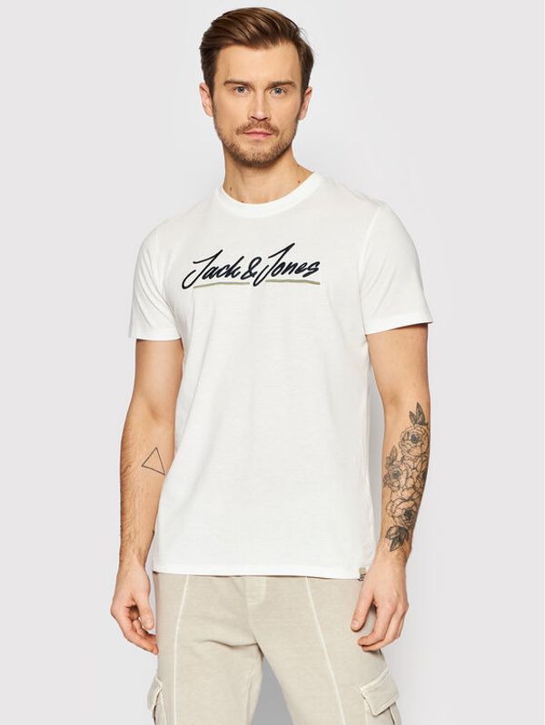 Jack&Jones Jack&Jones Тишърт Tons Upscale 12205107 Бял Regular Fit