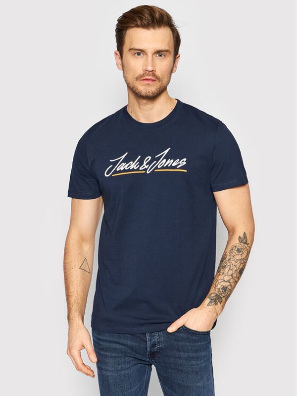 Jack&Jones Jack&Jones Тишърт Tons Upscale 12205107 Тъмносин Regular Fit