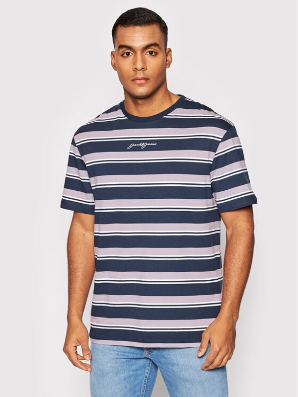 Jack&Jones Jack&Jones Тишърт Tristan 12198381 Тъмносин Relaxed Fit