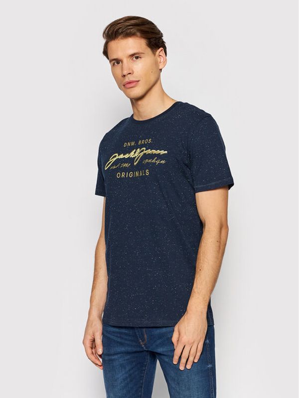 Jack&Jones Jack&Jones Тишърт Woods 12193759 Тъмносин Standard Fit