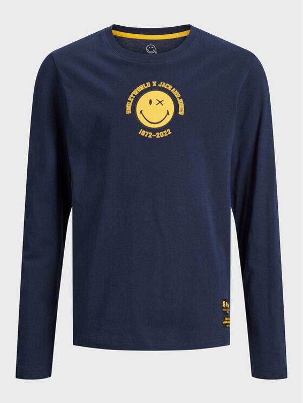 Jack&Jones Junior Jack&Jones Junior Блуза Smileyworld 12223448 Тъмносин Regular Fit