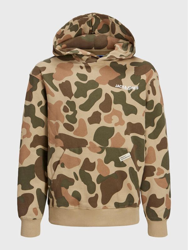 Jack&Jones Junior Jack&Jones Junior Суитшърт Camo 12216932 Зелен Regular Fit