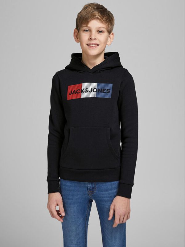 Jack&Jones Junior Jack&Jones Junior Суитшърт Corp Logo 12152841 Черен Regular Fit