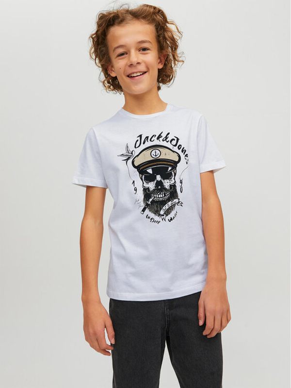Jack&Jones Junior Jack&Jones Junior Тишърт 12230630 Бял Regular Fit