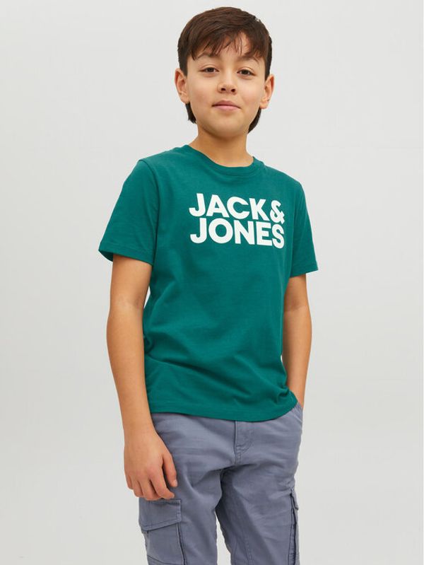 Jack&Jones Junior Jack&Jones Junior Тишърт Corp Logo 12152730 Зелен Regular Fit