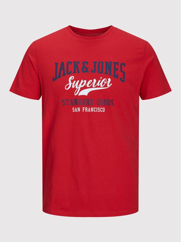 Jack&Jones Junior Jack&Jones Junior Тишърт Logo 12213081 Червен Regular Fit