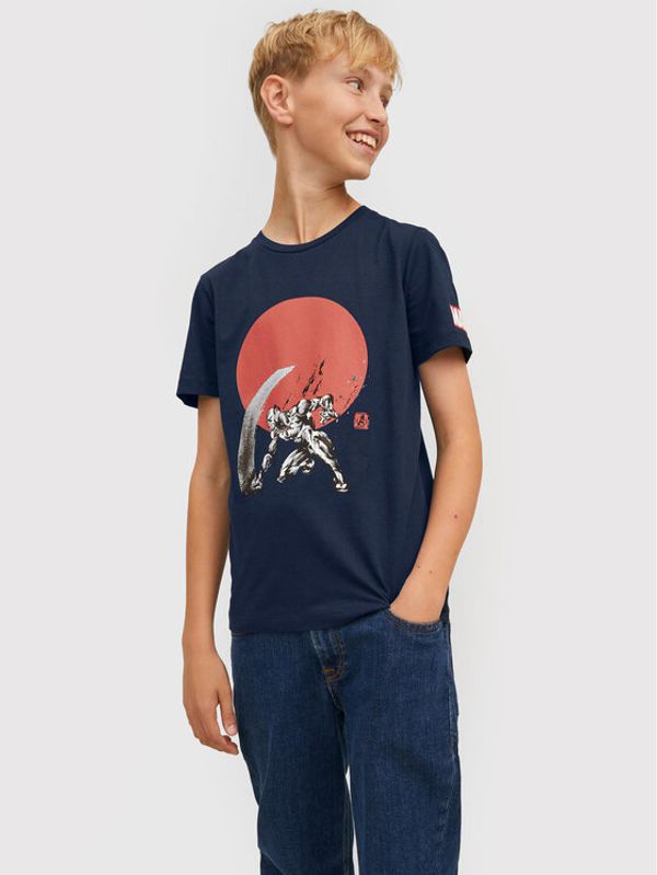 Jack&Jones Junior Jack&Jones Junior Тишърт MARVEL Crew 12217797 Тъмносин Regular Fit