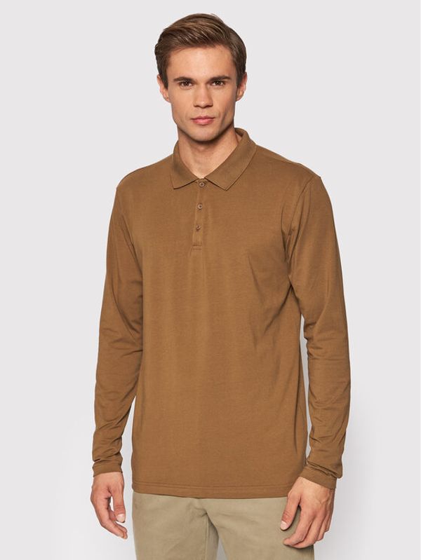 Jack&Jones PREMIUM Jack&Jones PREMIUM Тениска с яка и копчета Blacleo 12180777 Кафяв Regular Fit